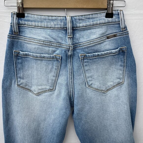 KanCan Womens Distressed Mid-Rise Skinny Jeans Size 1/24 Light Wash - Picture 6 of 14